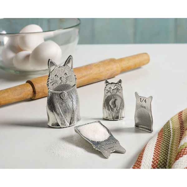 Pewter Cat Family Measuring Spoons