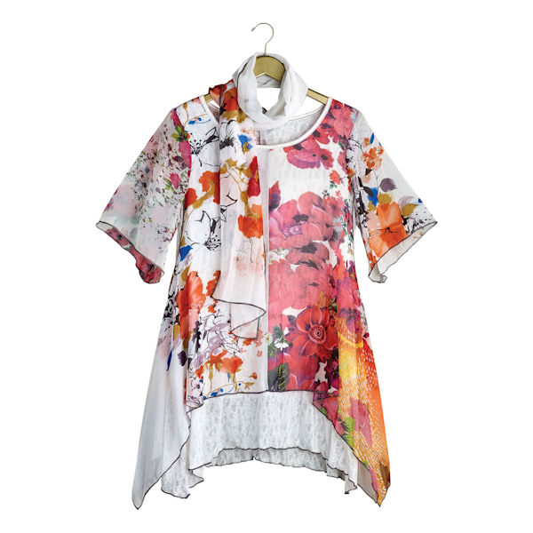 Dreamy Garden Tunic and Scarf