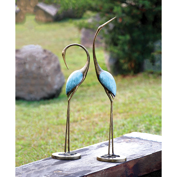 Garden Cranes Sculptures - Metal Yard Art