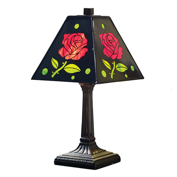 Red Roses Metal Accent Lamp
