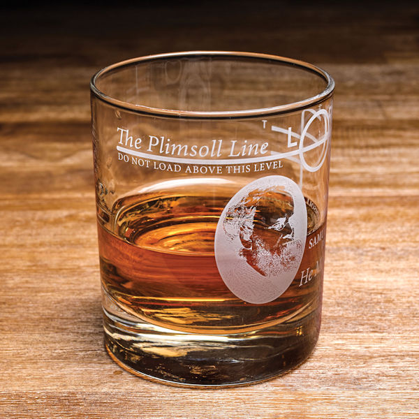 Plimsoll Line Lowball Glass
