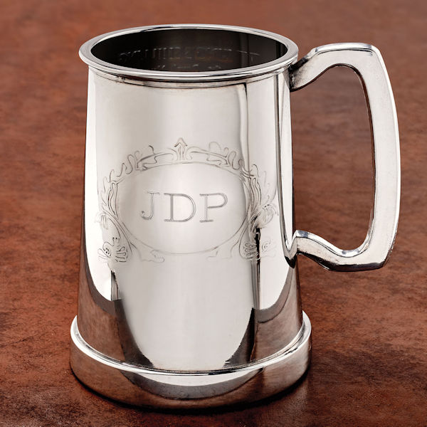 Taking the King's Shilling Glass-Bottom Tankard With Initials