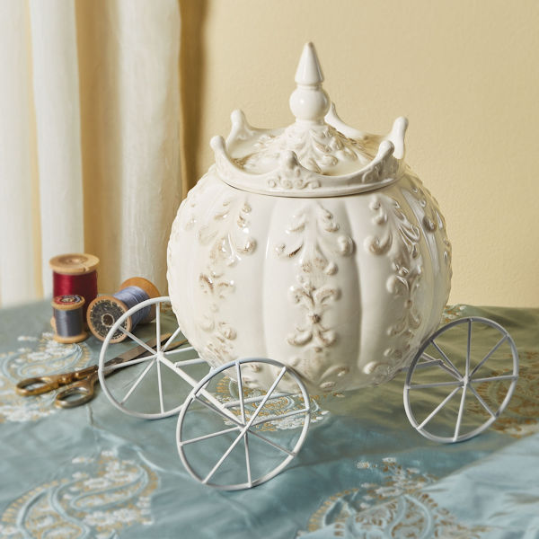 Cinderella's Carriage Stoneware Jar