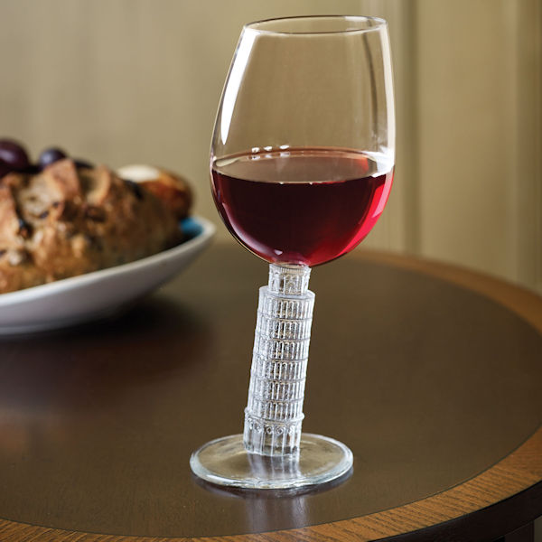 Leaning Tower of Pisa Wine Glass