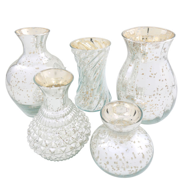 Mercury Glass Vase Set