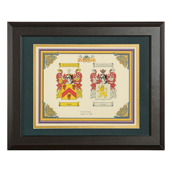 Product image for Personalized Wedding Coat of Arms Framed Print