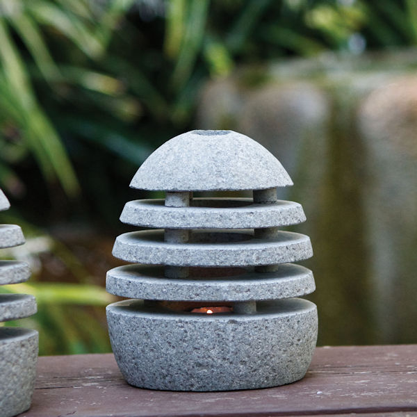 Two-Piece Stone Lantern