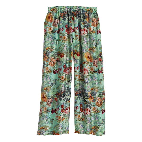 Rose Garden Silk Pajama Pants