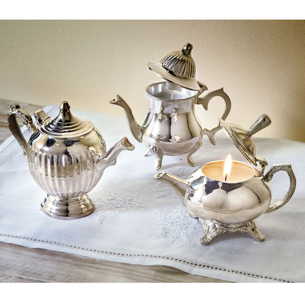 Petite Teapot Candle Trio