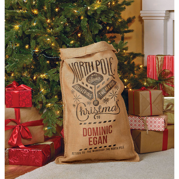 Personalized North Pole Christmas Sack