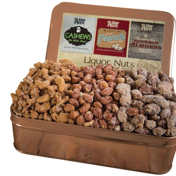 Beer & Bourbon Gift Nuts in Tin Box