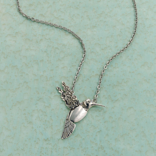 Silver Spoon Hummingbird Pendant
