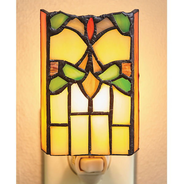 Art Deco Stained Glass Night Light