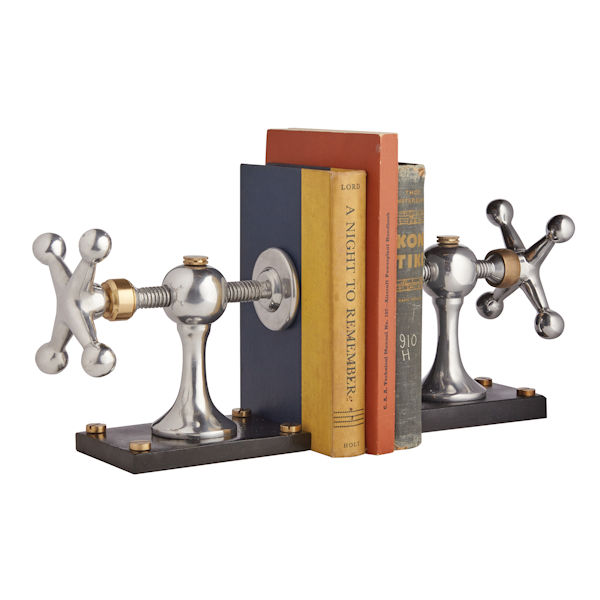 Product image for Bookends - Rocket, Locomotive, Windlass, Fishing Reels