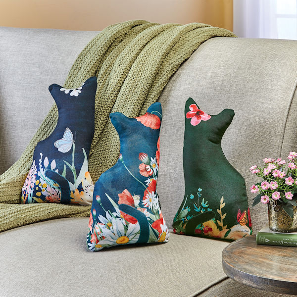 Garden Print Cat Pillows
