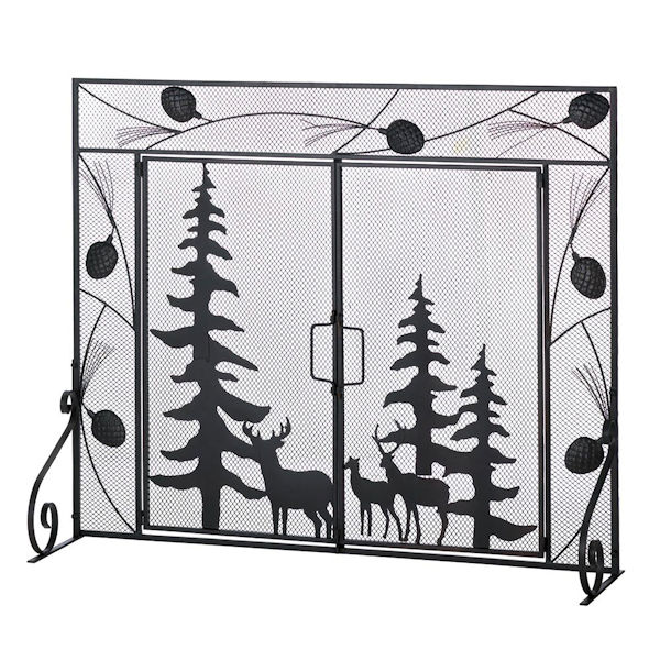 Pine Forest Fireplace Screen