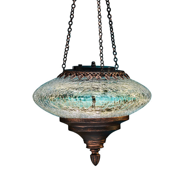 Product image for Solar Crackle Glass Lantern