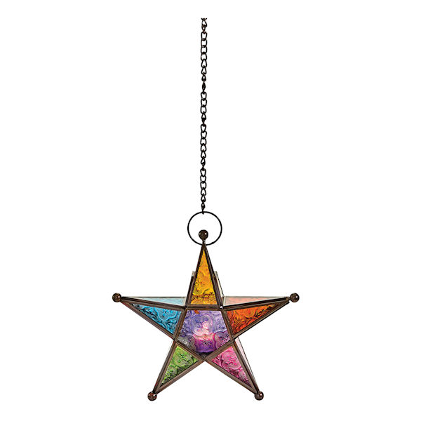 Stained Glass Star Tea Light Holder