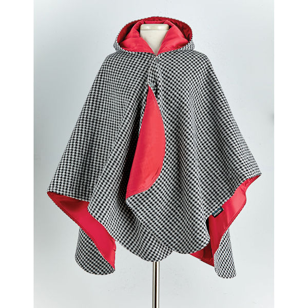 Product image for Reversible Houndstooth Cape