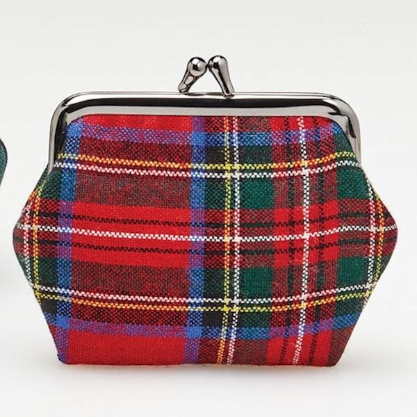 Product image for Plaid Kiss Lock Coin Purse