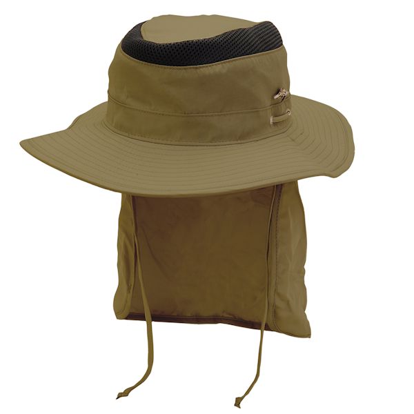 Fishing Hat with Removable Neck Guard