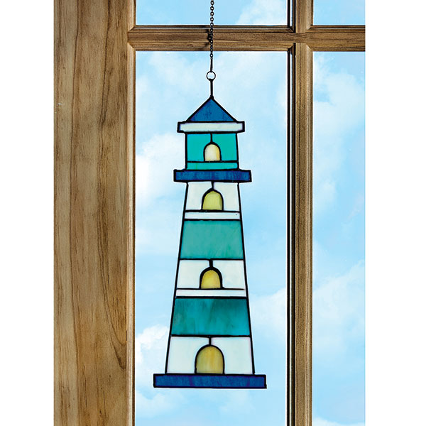 Product image for Blue Lighthouse Stained Glass