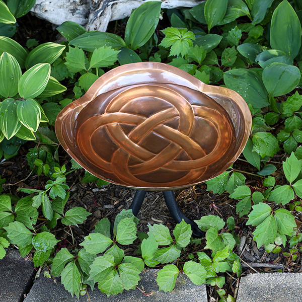 Footed Copper Celtic Bowl