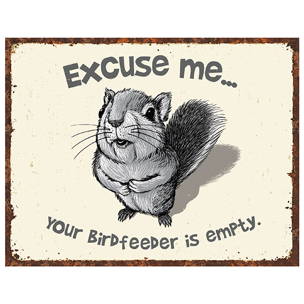 Product image for Squirrel Tin Signs