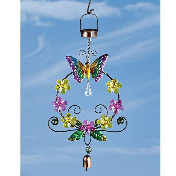 Product image for Butterfly Wreath Solar Light