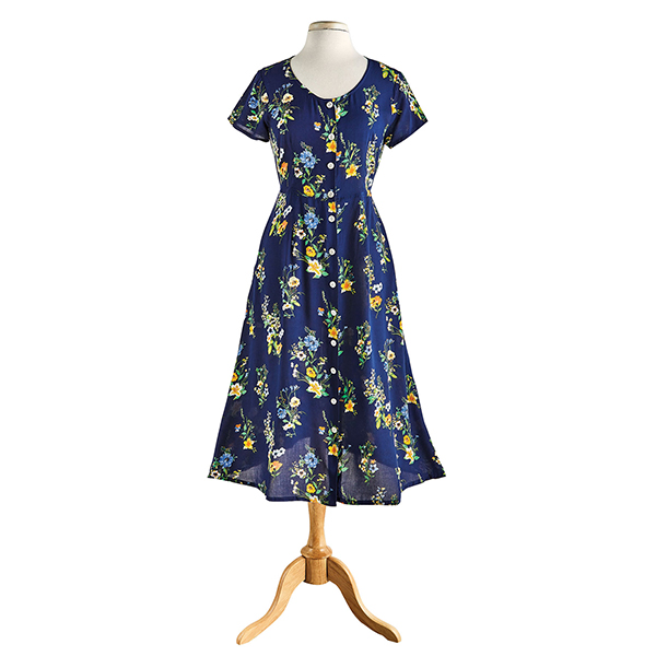 Product image for Daffodil Bouquet Navy Dress
