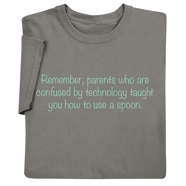 Product image for Confused by Technology T-Shirt or Sweatshirt