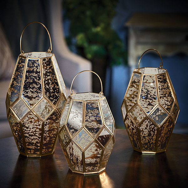 Product image for Distressed Mirrored Lanterns