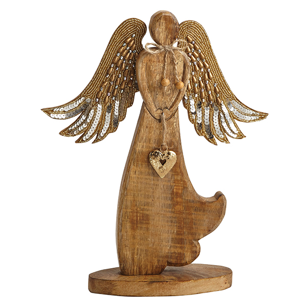 Wooden Sparkling Angel
