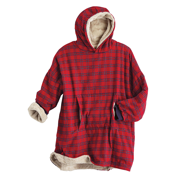 Product image for Red Tartan Flannel Lounge Hoodie