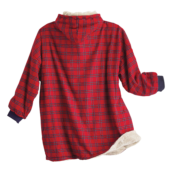 Product image for Red Tartan Flannel Lounge Hoodie