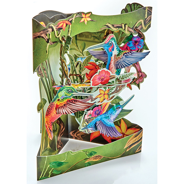 Product image for Hummingbird Swinging Card - Set of 3