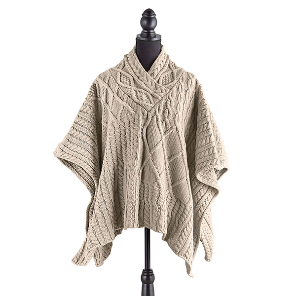 Irish Knit Shawlneck Sweater