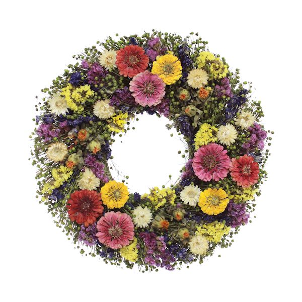 Product image for Dried Zinnia Wreath