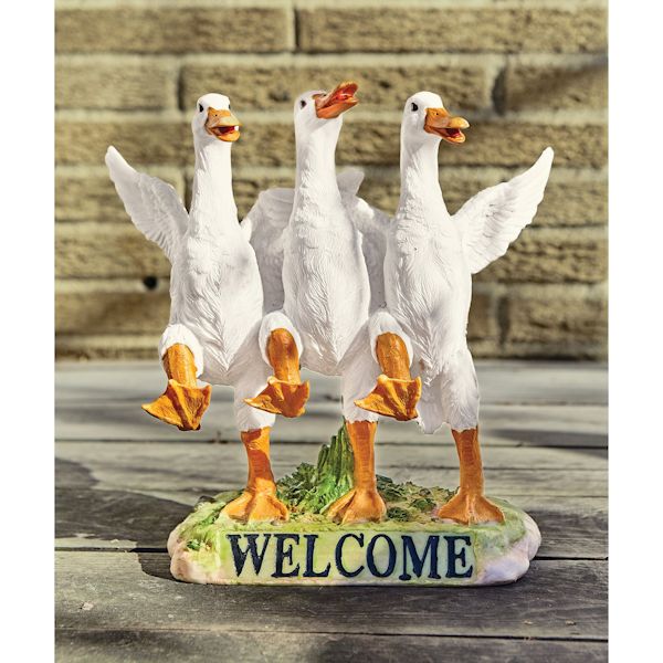 Product image for Dancing Duck Welcome Statue