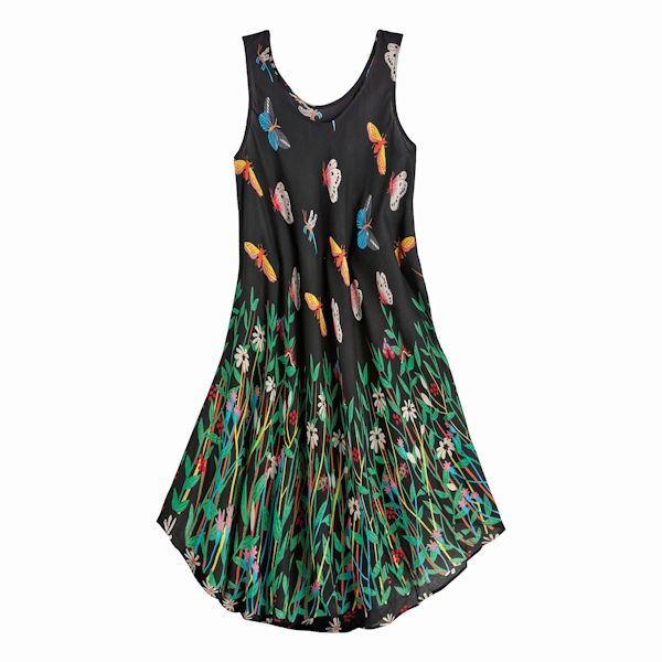 Product image for Sleeveless Black Butterfly Dress