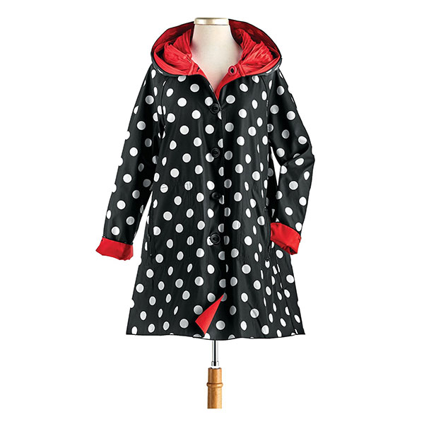 Polka Dot Reversible Raincoat