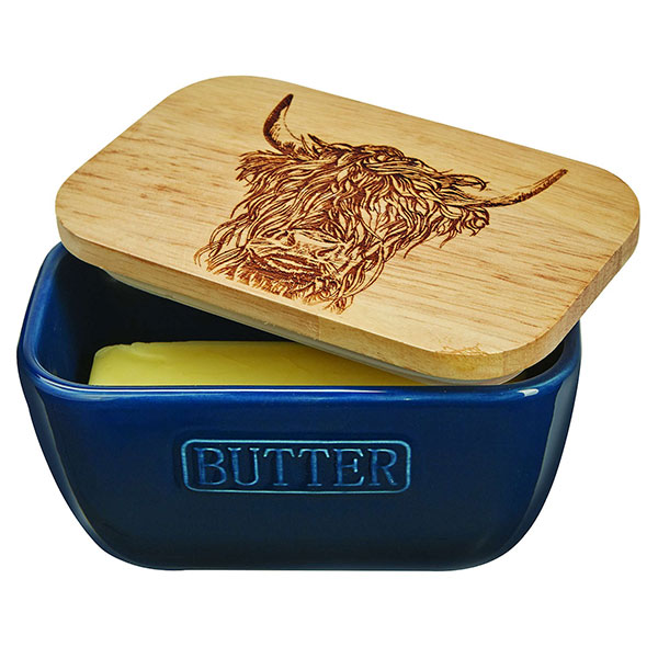 Highland Cow Butter Dish