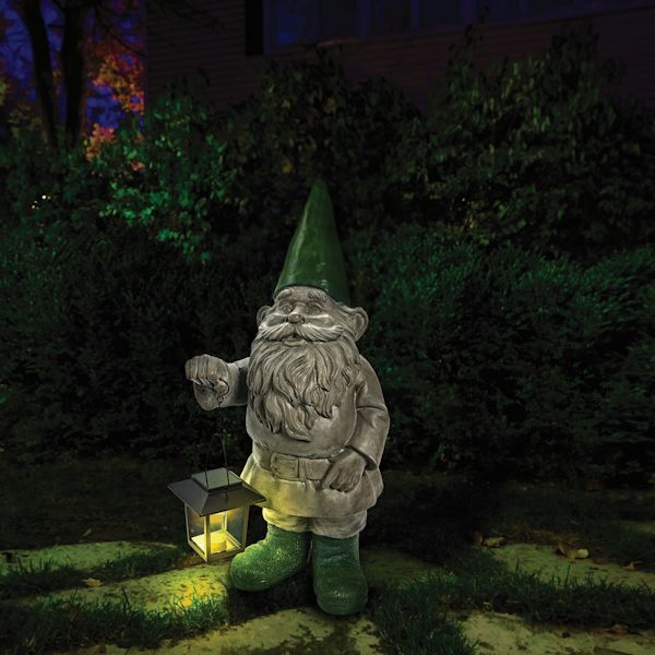 Product image for Garden Gnome with Solar Lantern