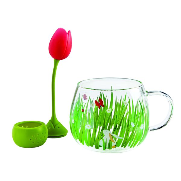Product image for Garden Tea Cup with Tulip Infuser