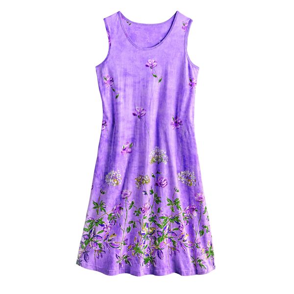 Product image for Lilac Cotton Sleeveless Dress