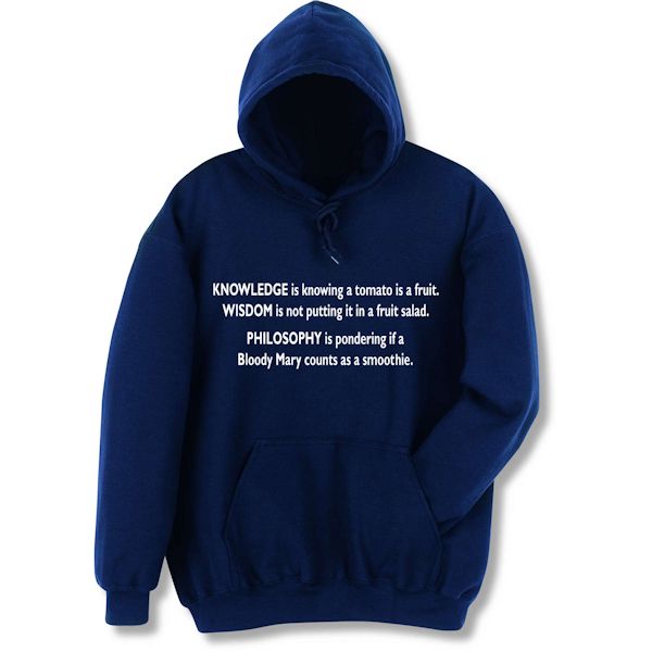 Product image for Knowledge, Wisdom, Philosophy T-Shirt or Sweatshirt