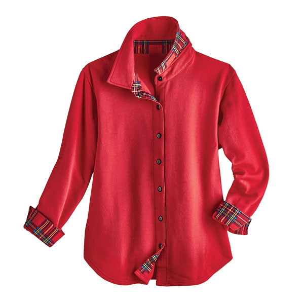 Red Tartan Shirt Jacket