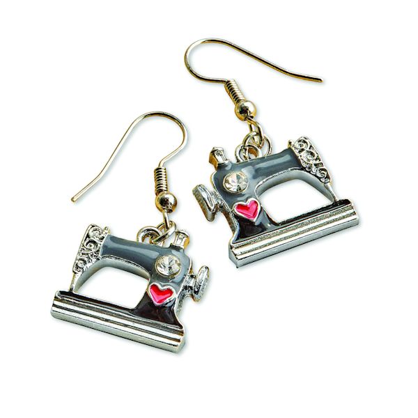 Product image for Enamel Sewing Machine Earrings