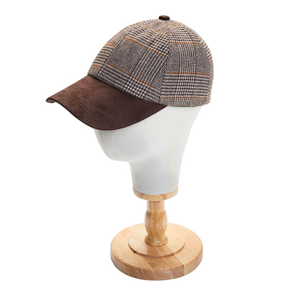 Product image for Leather Tweed Baseball Cap