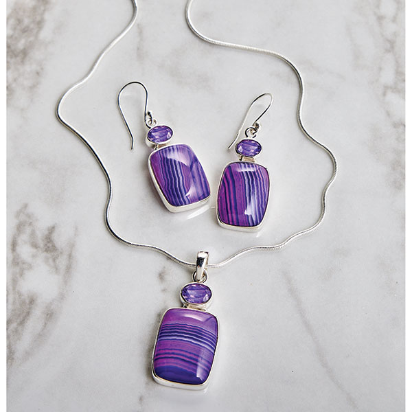 Product image for Amethyst and Agate Earrings